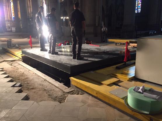 KRAUS lift table project in the Mariendom in Linz