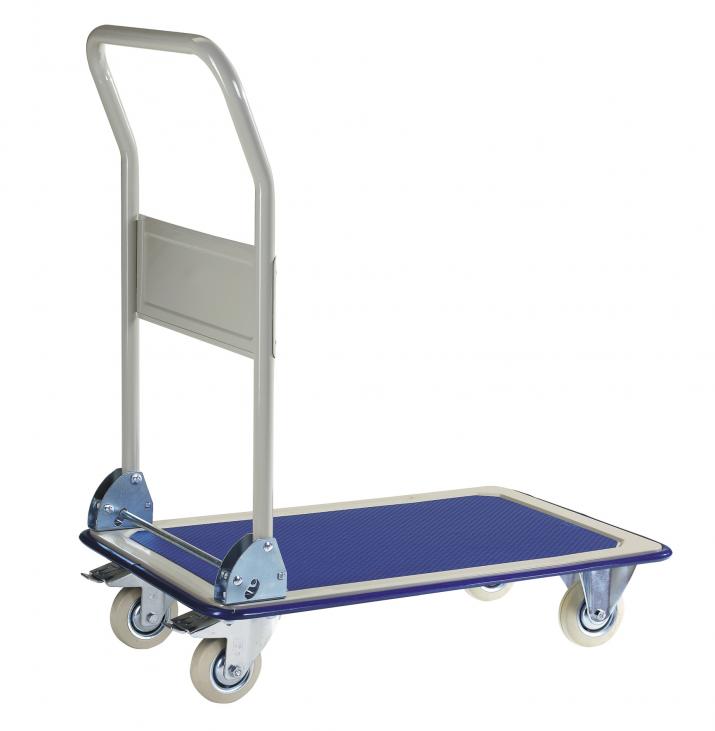 Foldable pushbar platform trolley