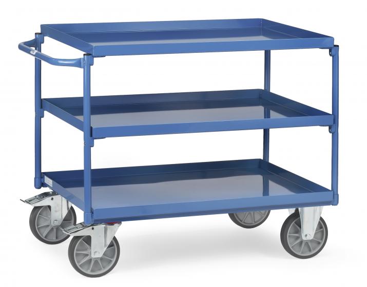 Table trolley with steel trays