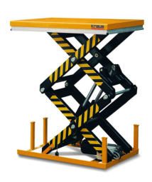 Double scissor lift table